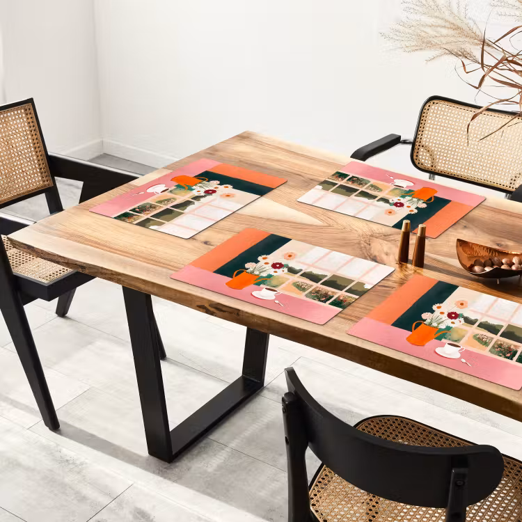 Set de table - Fleurs - Café - Fenêtre — 3