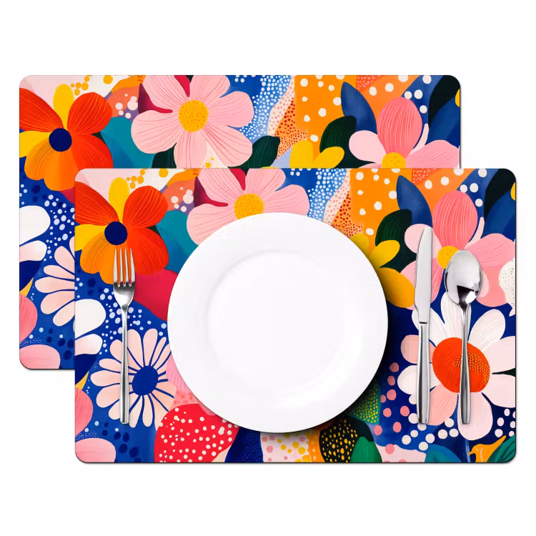 Set de table - Fleurs - Colorées - Points — 2
