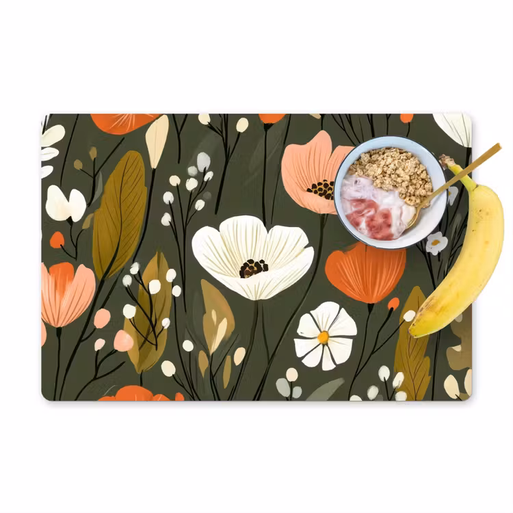 Set de table - Fleurs - Illustration - Vert — 1