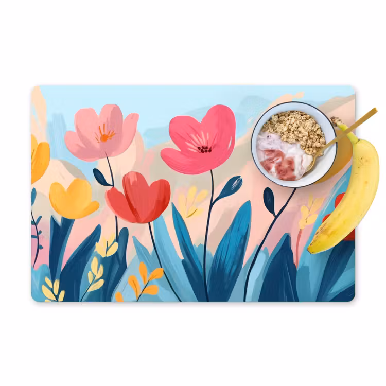 Set de table - Illustration - Fleurs - Colorées — 1