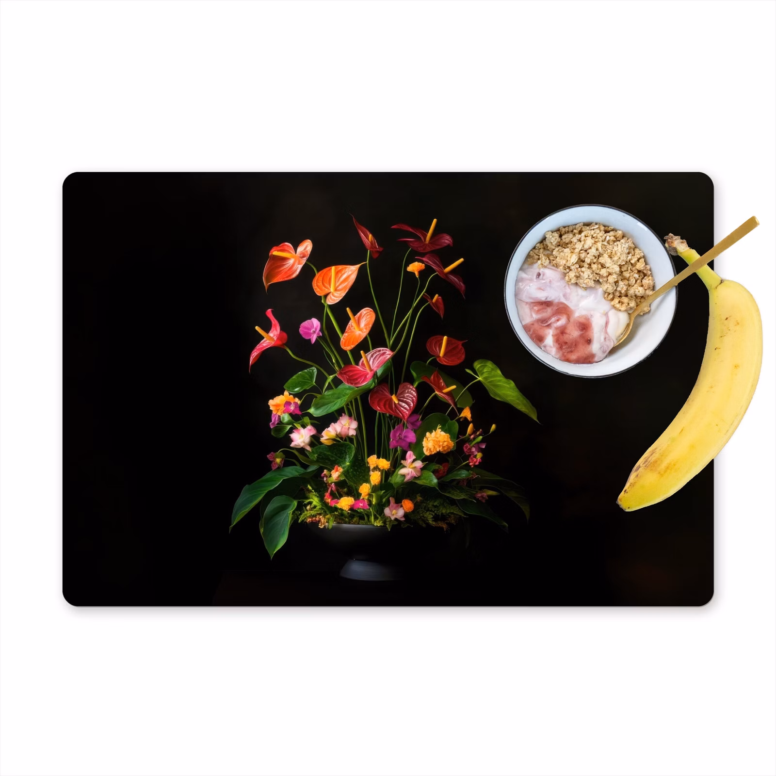 Set de table - Fleurs - vase - coloré — 1