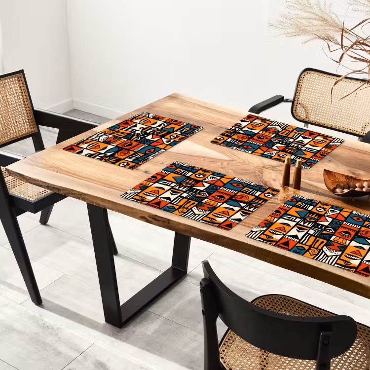 Set de table - Abstrait - Visages - Mosaïque — 3