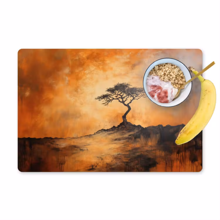 Set de table - Arbre - Paysage - Orange — 1