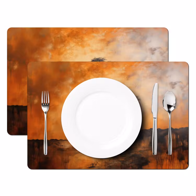 Set de table - Arbre - Paysage - Orange — 2