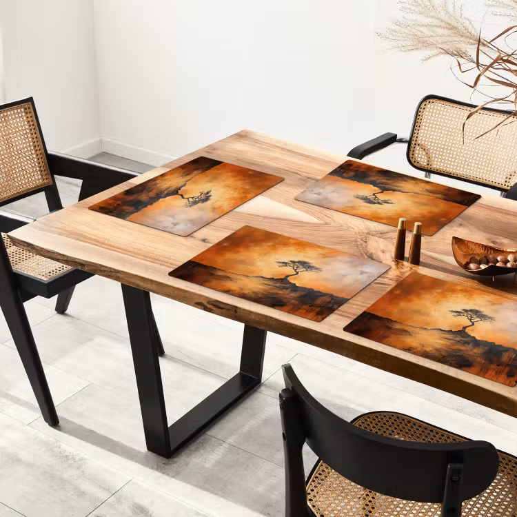 Set de table - Arbre - Paysage - Orange — 3