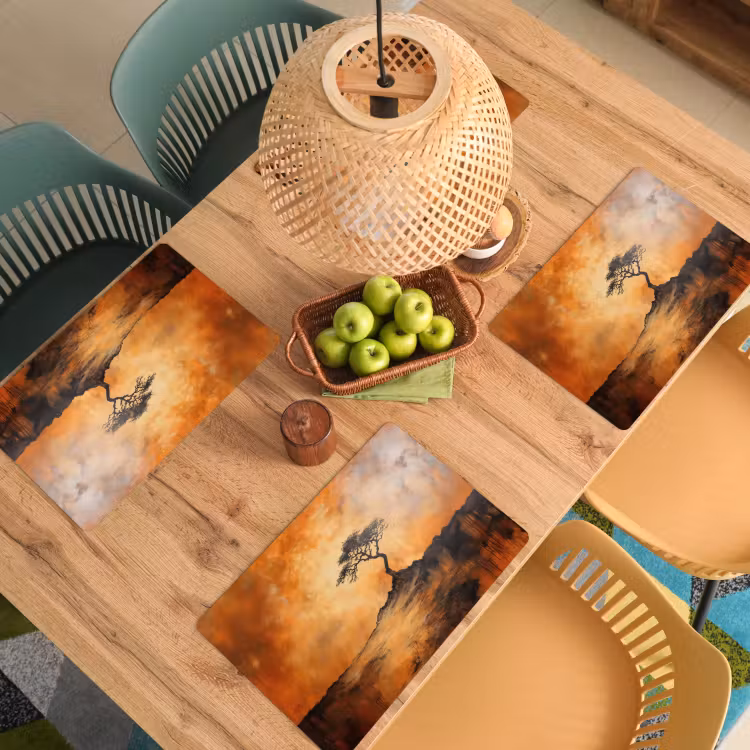 Set de table - Arbre - Paysage - Orange — 4