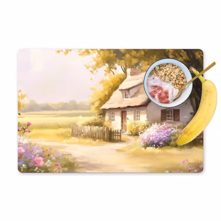 Set de table - Chalet - Bois - Fleurs — 1