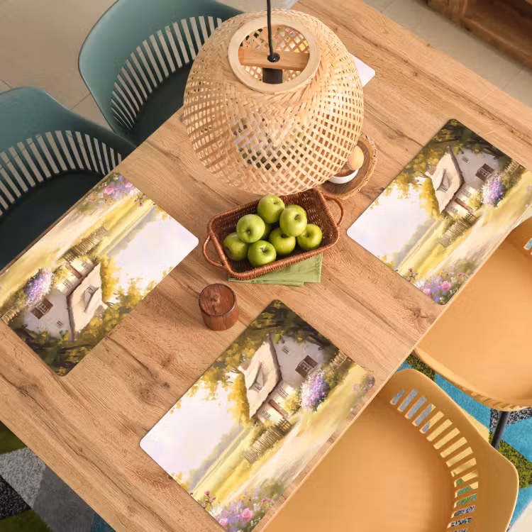 Set de table - Chalet - Bois - Fleurs — 4