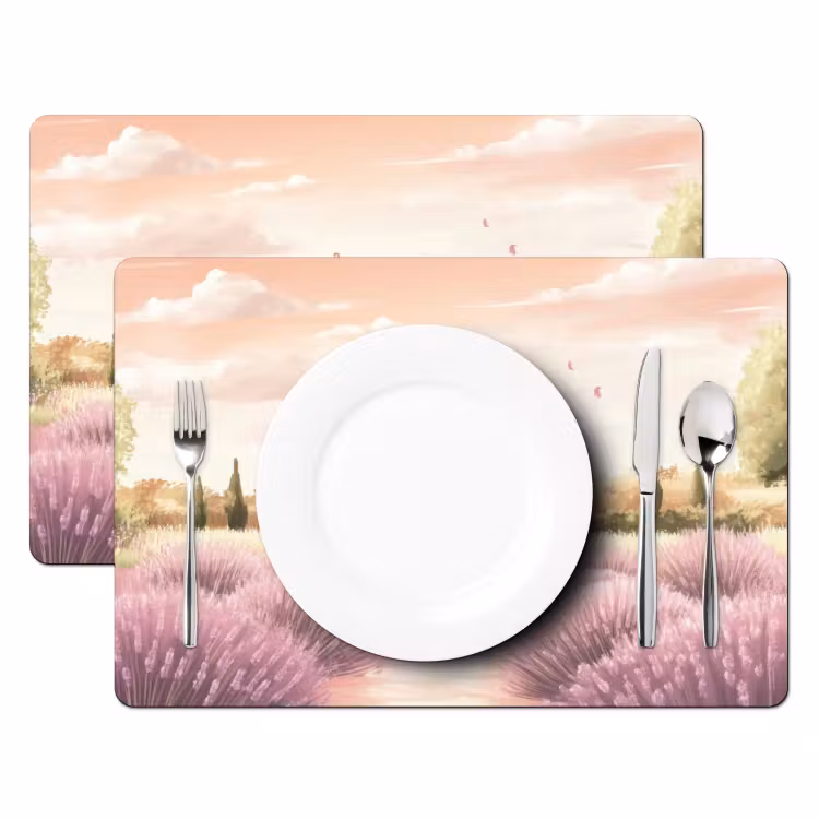Set de table - Champ de lavande - Maison - Violet — 2