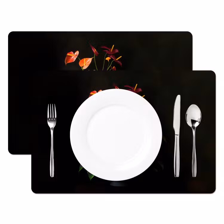 Set de table - Fleurs - vase - coloré — 2