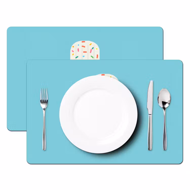 Set de table - Glace - Bâton - Glaçons - Bleu clair — 2