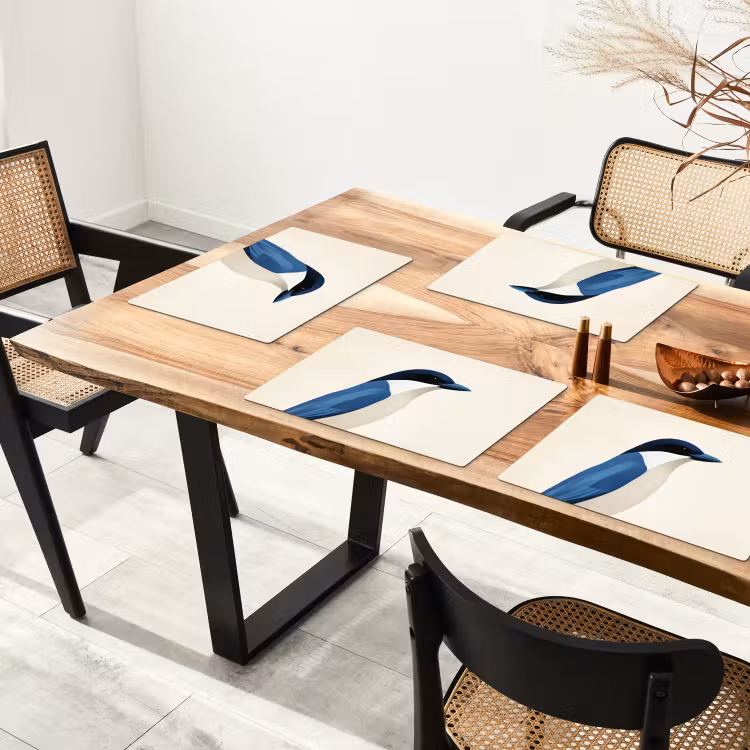 Set de table - Illustration - Bleu - Oiseau — 3