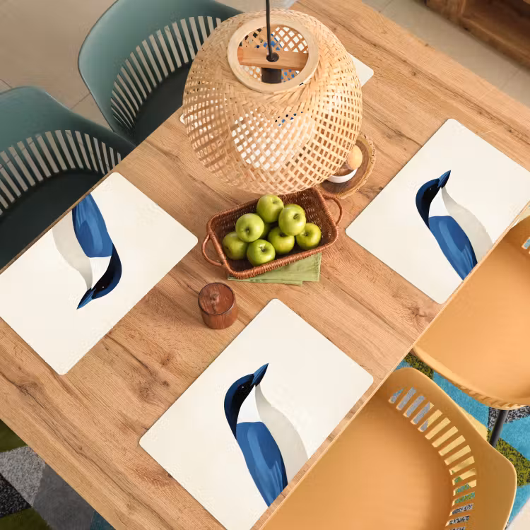Set de table - Illustration - Bleu - Oiseau — 4