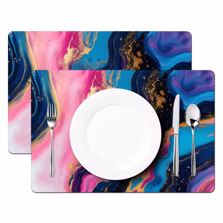 Set de table - Marbre - Moderne - Or — 2