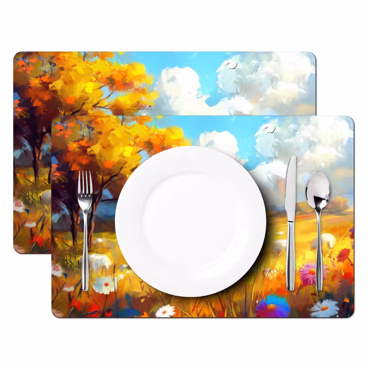 Set de table - Mouton - Prairie - Fleurs — 2