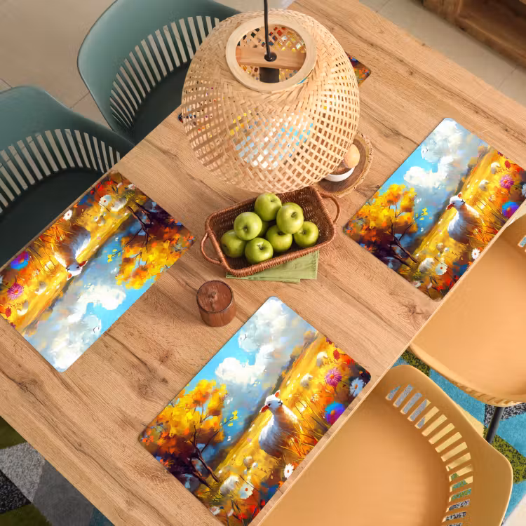 Set de table - Mouton - Prairie - Fleurs — 4