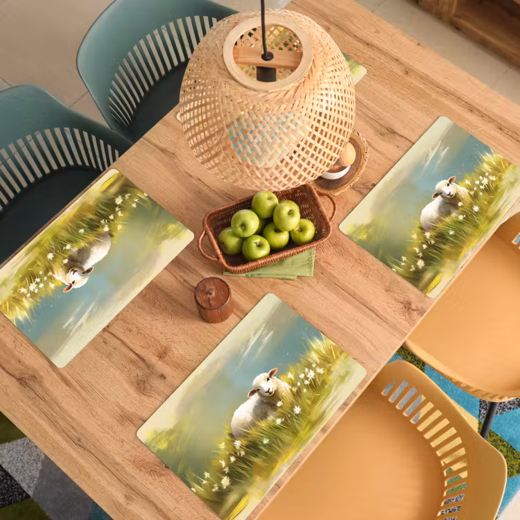Set de table - Mouton - Pré - Vert — 4