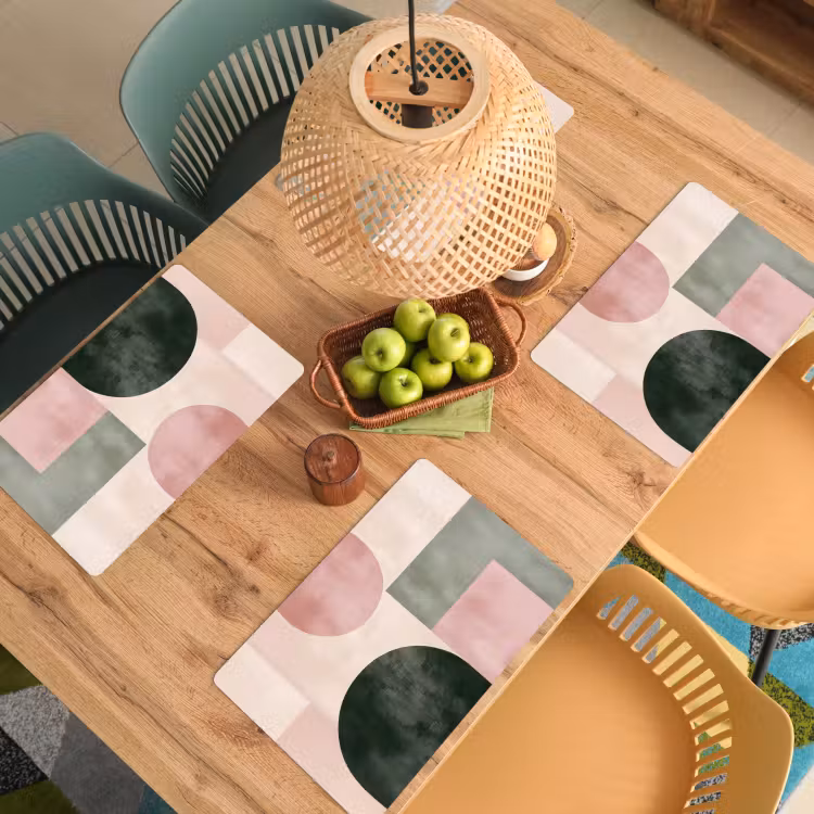 Set de table - Formes - Abstrait - Cercle - Noir — 4