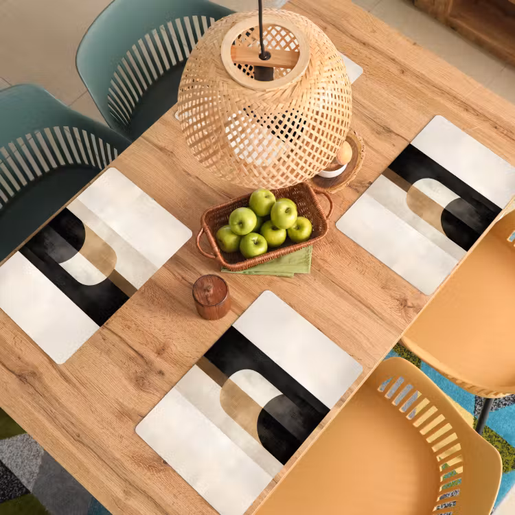 Set de table - Géométrique - Formes - Blanc — 4