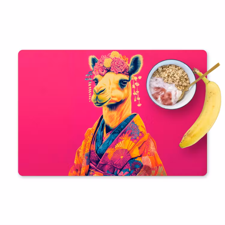 Set de table - Camel - Fleurs - Kimono - Eventails — 1