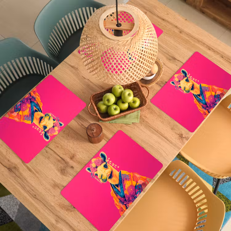 Set de table - Camel - Fleurs - Kimono - Eventails — 4