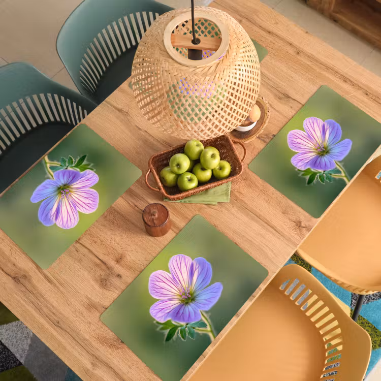 Set de table - Fleur - Gros plan - Violet — 4