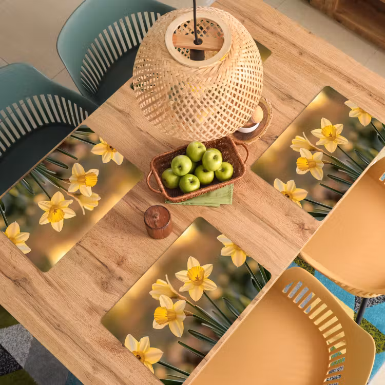 Set de table - Fleurs - Jaune - Flou — 4