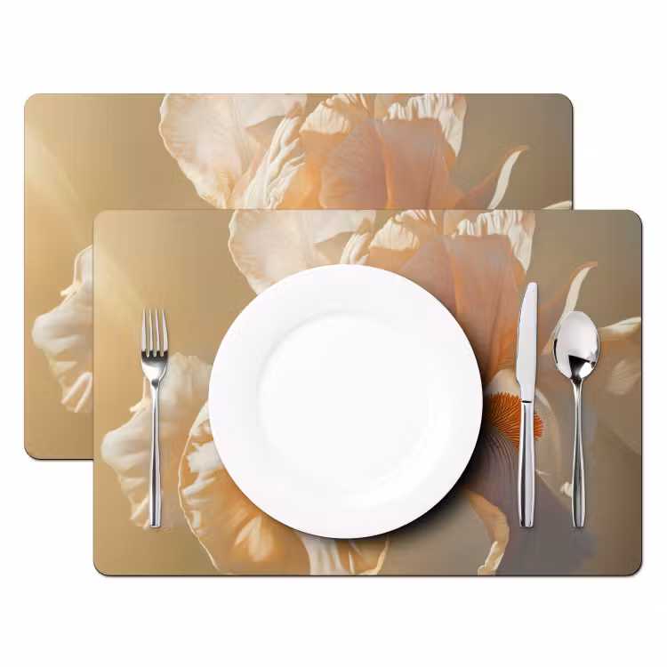 Set de table - Gros plan - Orange - Iris — 2
