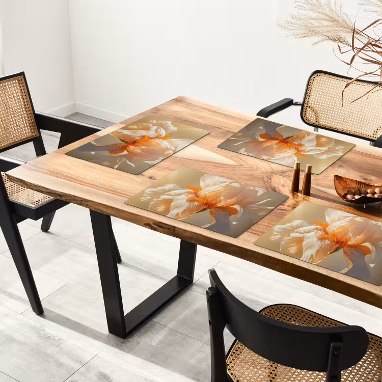 Set de table - Gros plan - Orange - Iris — 3