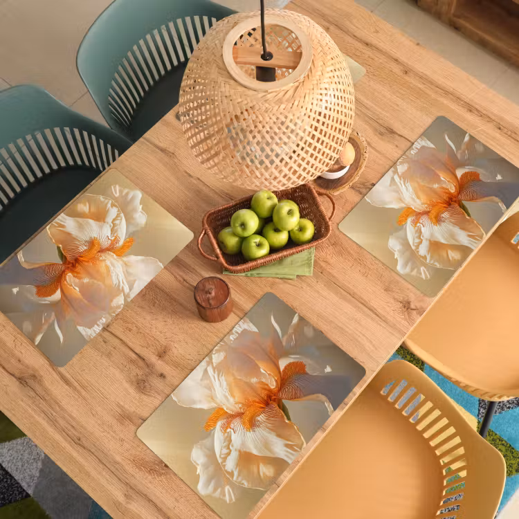 Set de table - Gros plan - Orange - Iris — 4