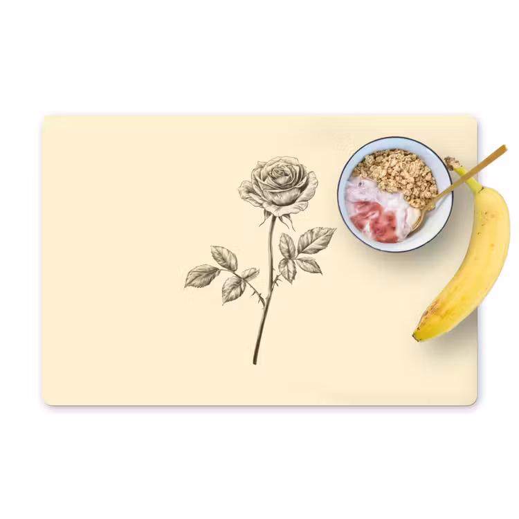 Set de table - Illustration - Noir - Rose — 1