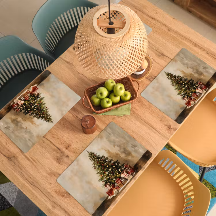 Set de table - Arbre de Noël - Décoré - Coloré — 4