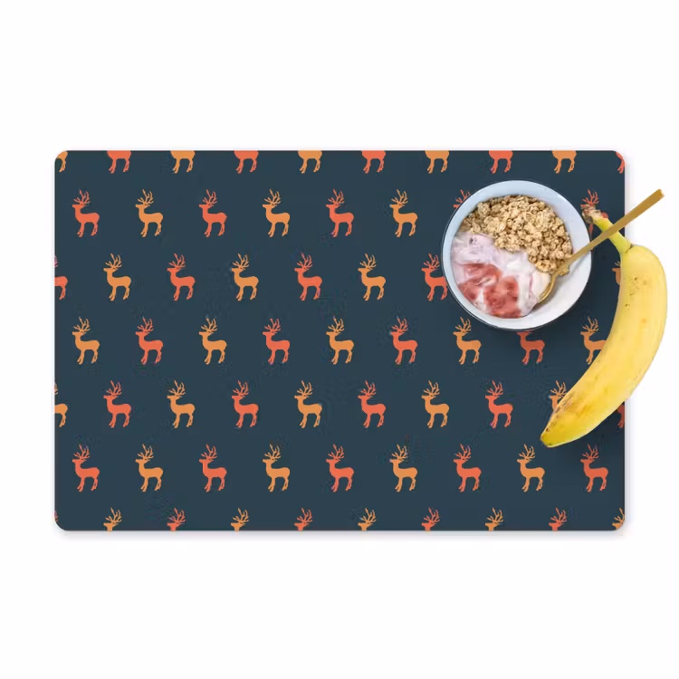 Set de table - Motif - Cerf - Bleu — 1