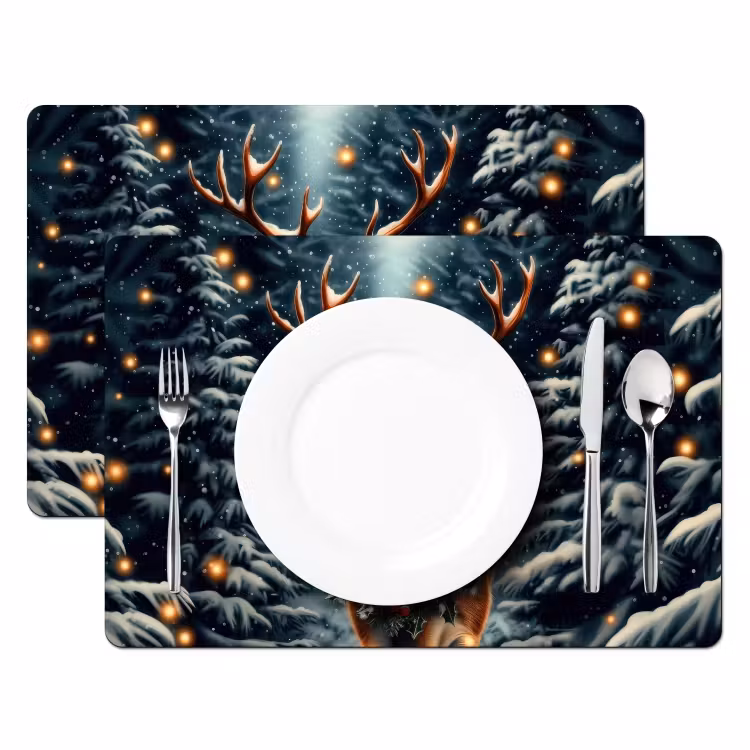 Set de table - Noël - Magie - Forêt - Coloré — 2