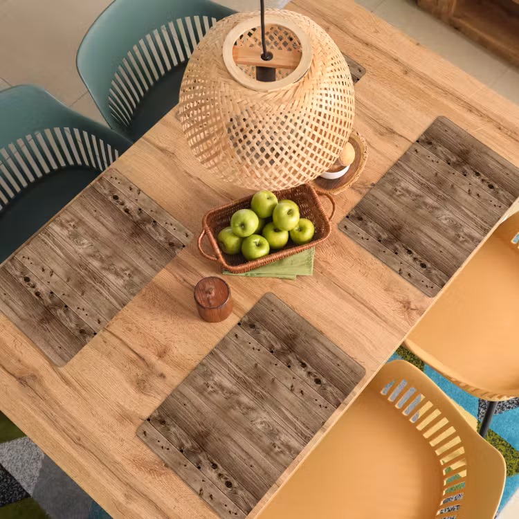 Set de table - Chêne - Motifs - Planches — 4