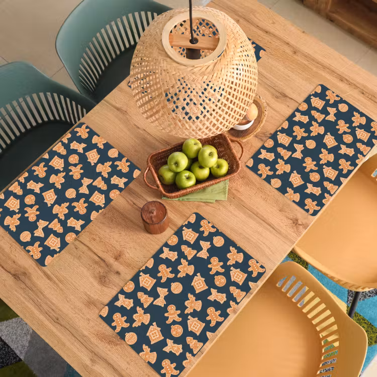 Set de table - Illustration - Biscuits - Bleu — 4