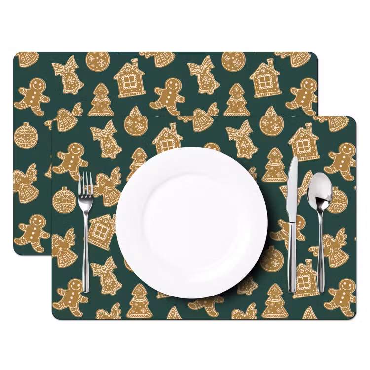 Set de table - Illustration - Biscuits - Vert — 2