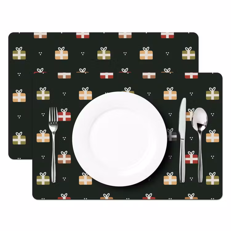 Set de table - Illustration - Cadeaux - Vert — 2