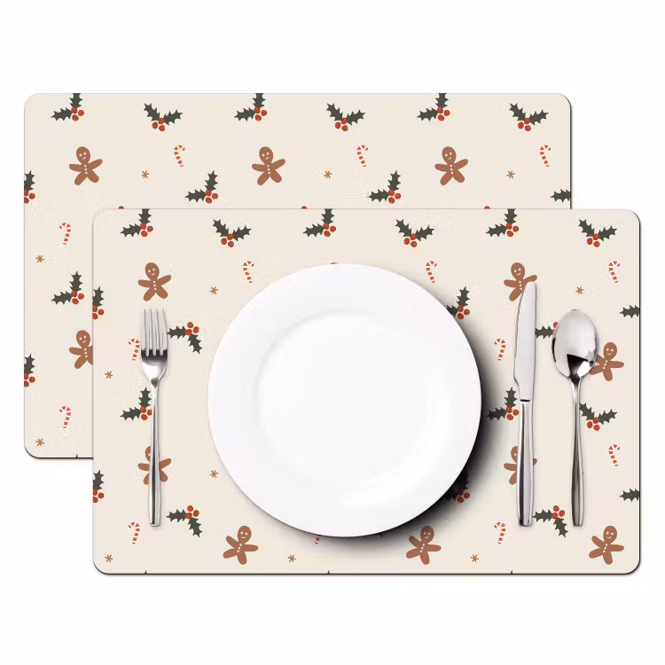 Set de table - Illustration - Figures - Beige — 2