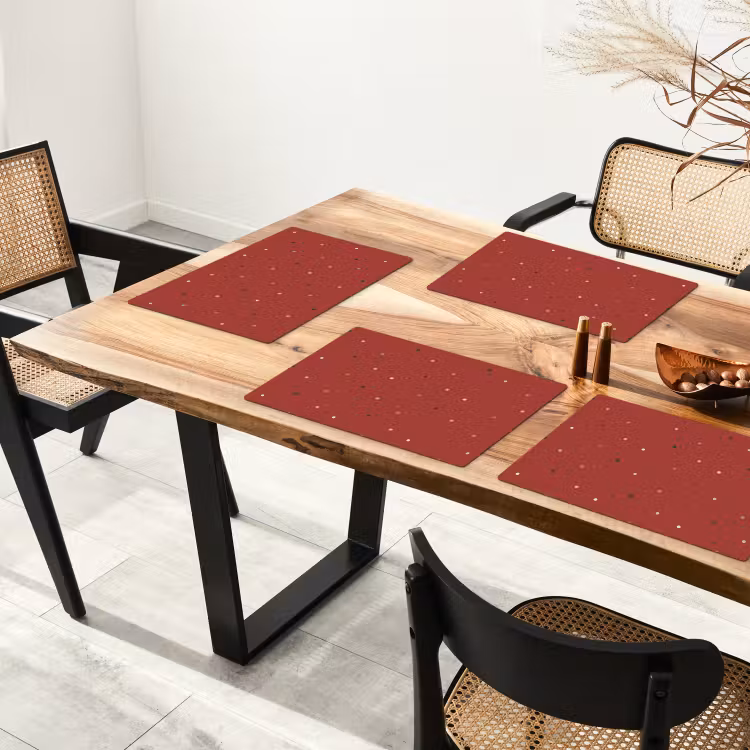 Set de table - Motif - Points - Rouge — 3