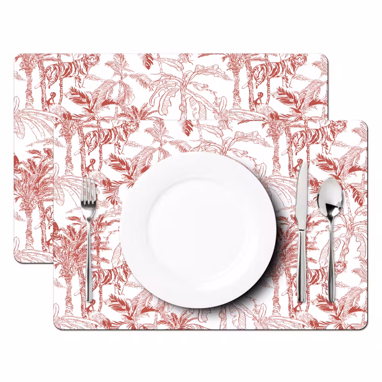 Set de table - Animaux - Abstrait - Rouge — 2