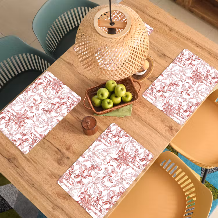 Set de table - Animaux - Abstrait - Rouge — 4