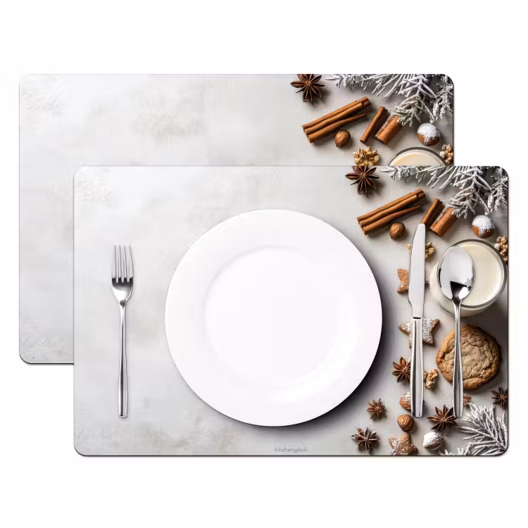 Set de table - Hiver - Noël - Épices - Blanc — 2