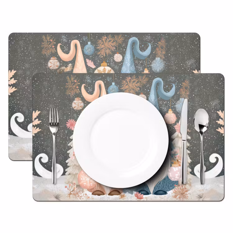Set de table - Noël - Gnomes - Pastel — 2