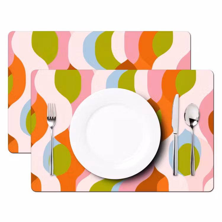 Set de table - Abstrait - Formes - Rose — 2
