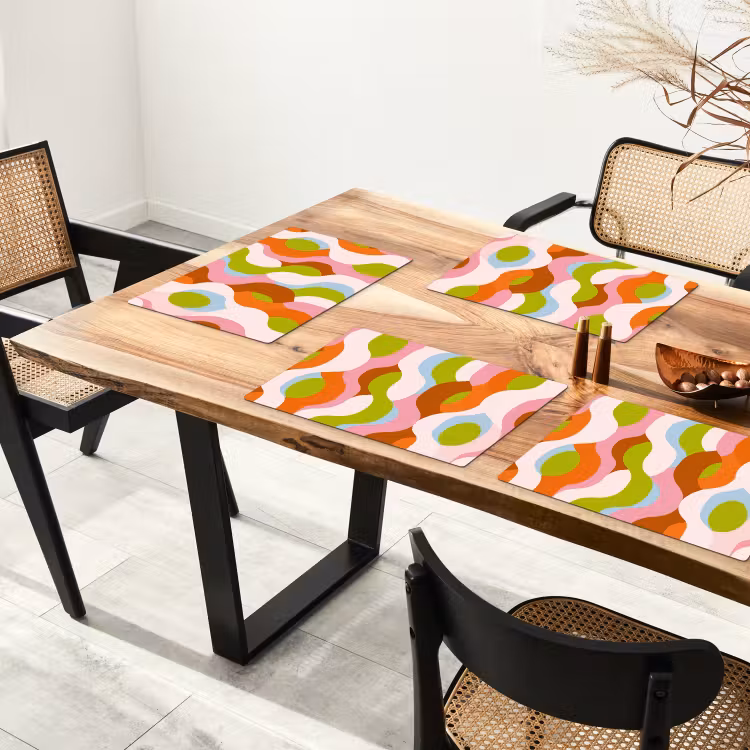 Set de table - Abstrait - Formes - Rose — 3
