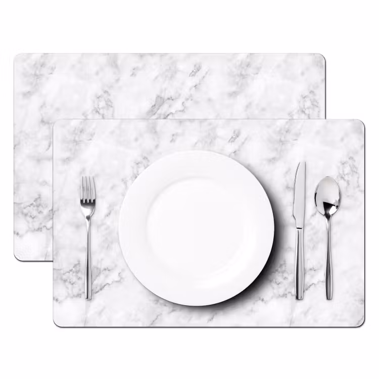 Set de table - Classique - Marbre - Veines - Gris — 2