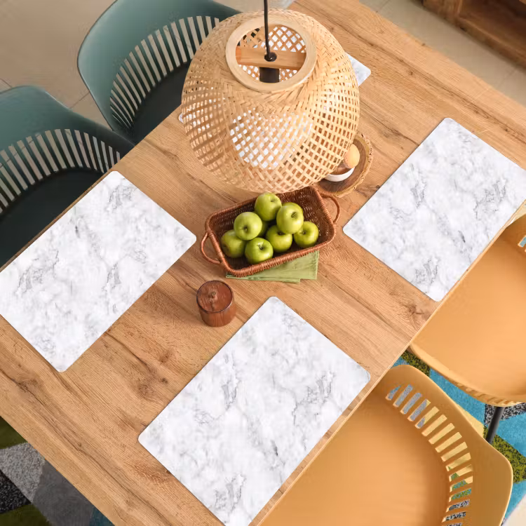 Set de table - Classique - Marbre - Veines - Gris — 4