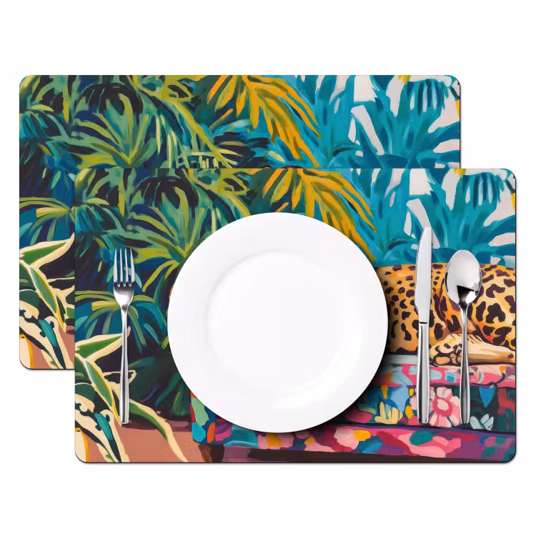 Set de table - Léopard - Coloré - Tropical — 2