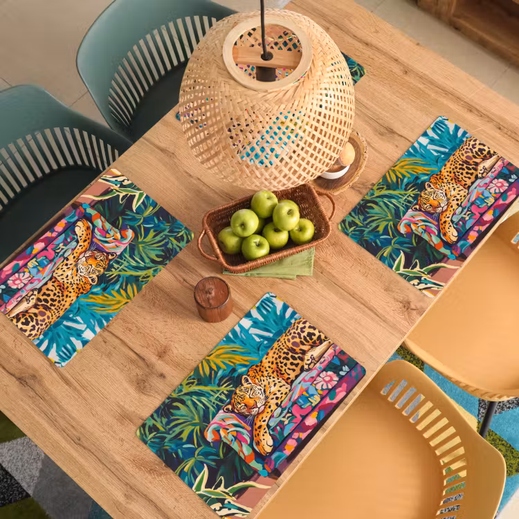 Set de table - Léopard - Coloré - Tropical — 4